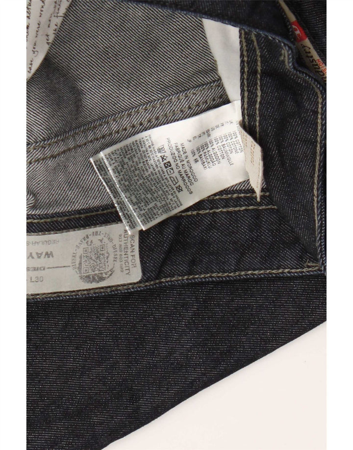 Diesel Herren Waykee Regular Straight Jeans W40 L30 Marineblaue Baumwolle