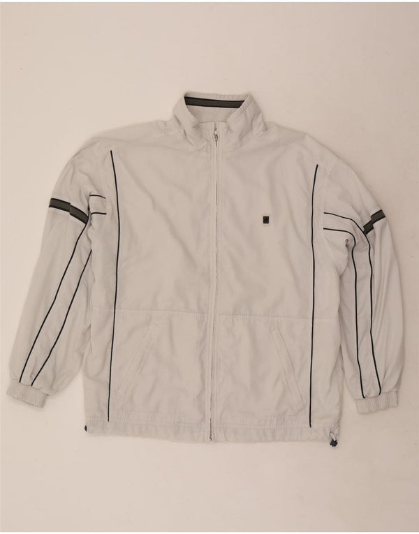 Lotto Herren-Trainingsanzug-Oberteil, Jacke, XL, weiß gestreift, Polyester