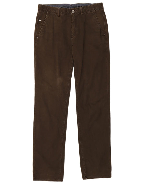 MASSIMO DUTTI Herren gerade Chinohose EU 40 Medium W31 L32 Braun