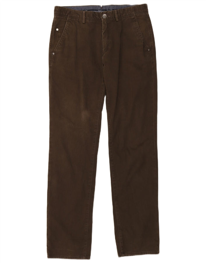 MASSIMO DUTTI Herren gerade Chinohose EU 40 Medium W31 L32 Braun