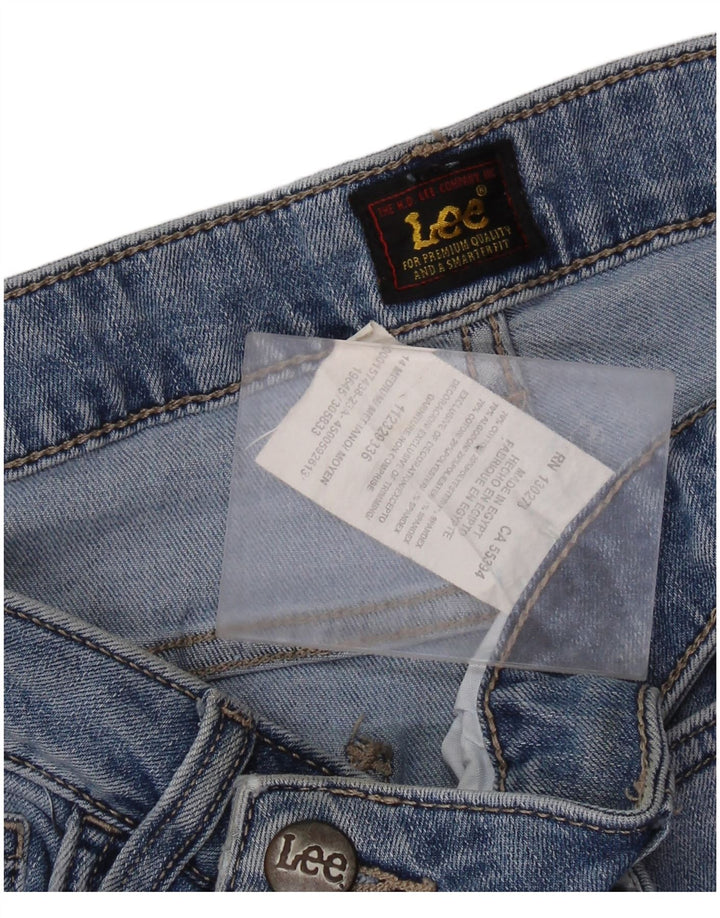 Lee Damen Capri-Jeans mit hohem Bund, US 14, Größe L, W32, L20, blaue Baumwolle