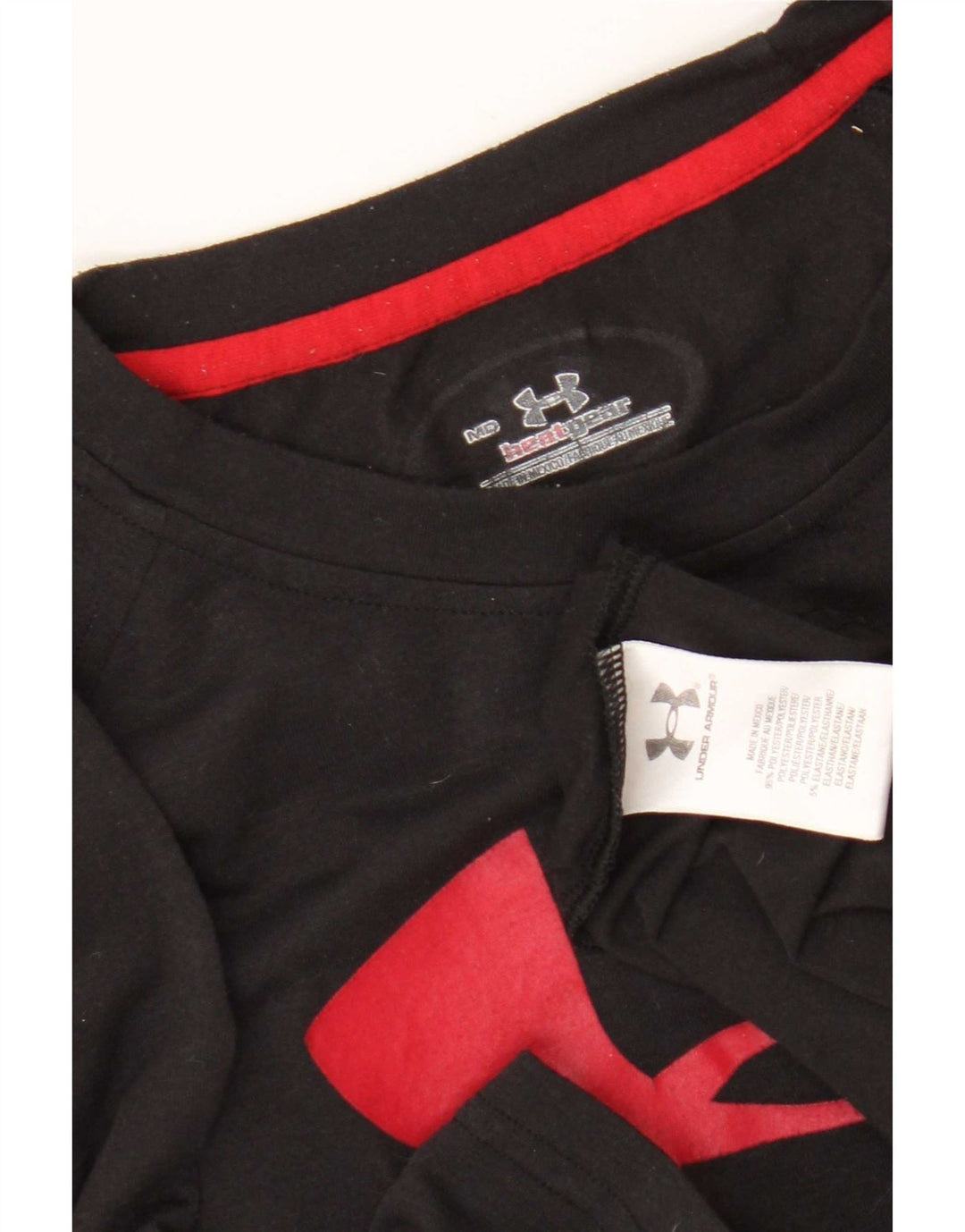 Under Armour Herren Heat Gear Graphic T-Shirt Top Mittelschwarzes Polyester