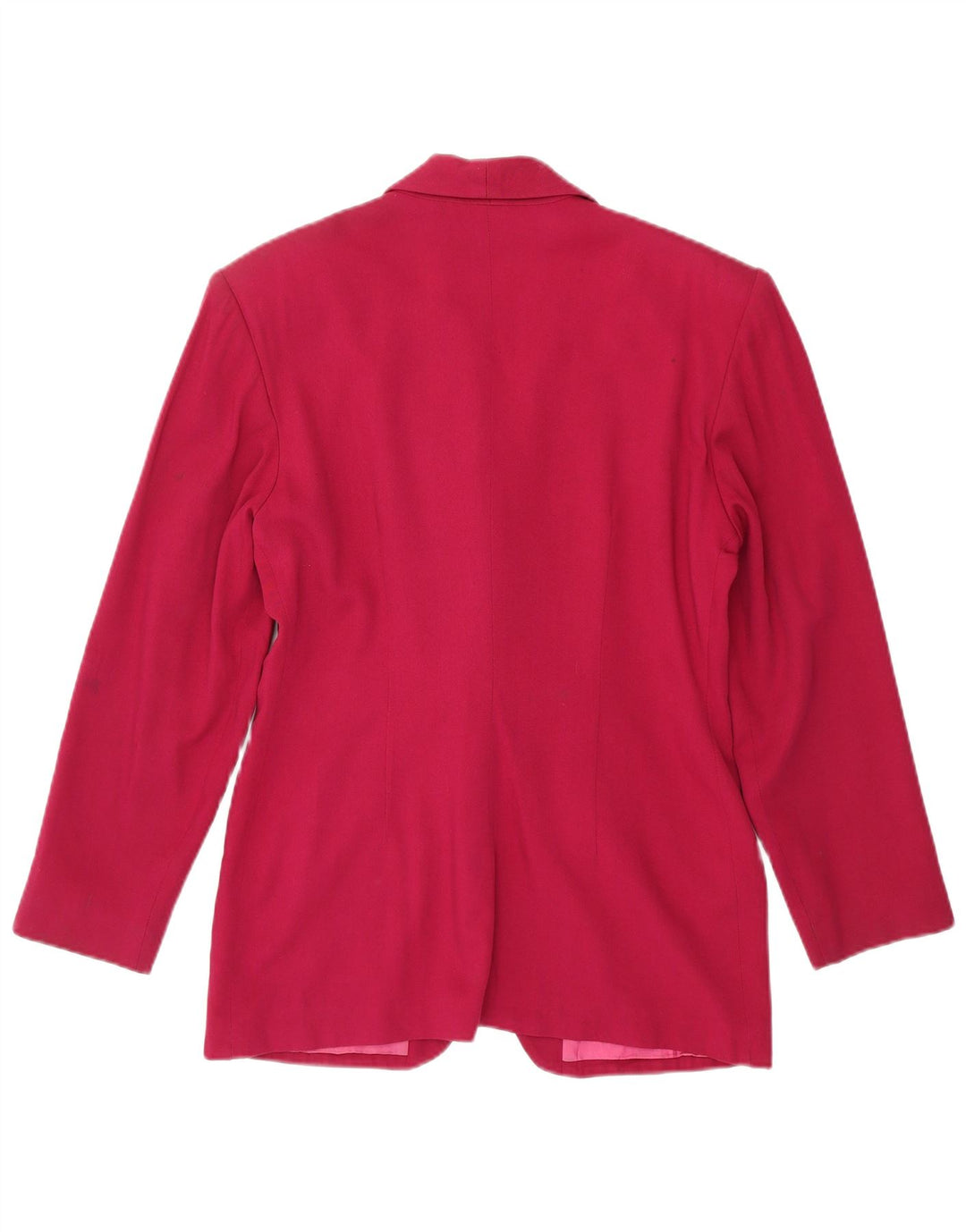 Vintage Damen Zweireihige Blazerjacke UK 14 Mittelrosa Viskose