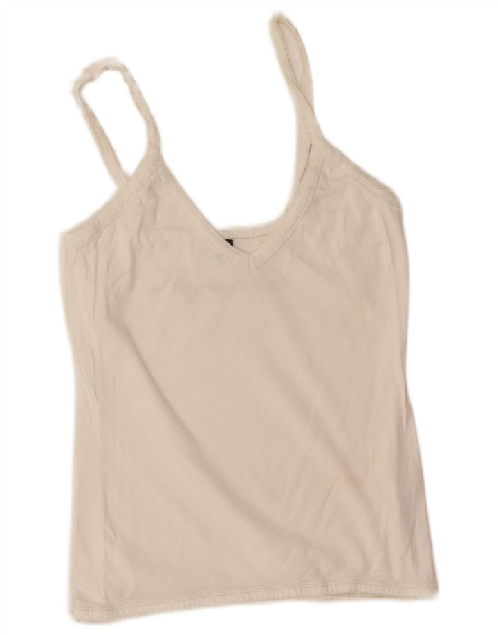 Napapijri Damen Cami Top UK 14 Large Weiße Baumwolle