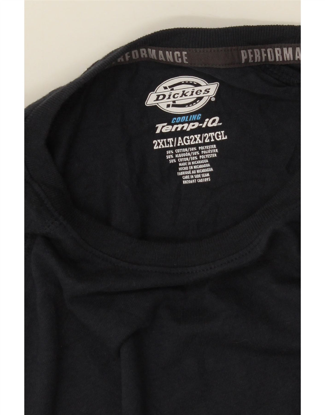 DICKIES Herren-Top, langärmelig, 2XL, Marineblau, Baumwolle