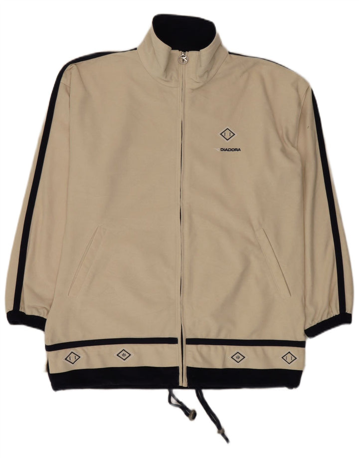 Diadora Herren-Trainingsanzug-Oberjacke, Mittelbeige, Farbblock