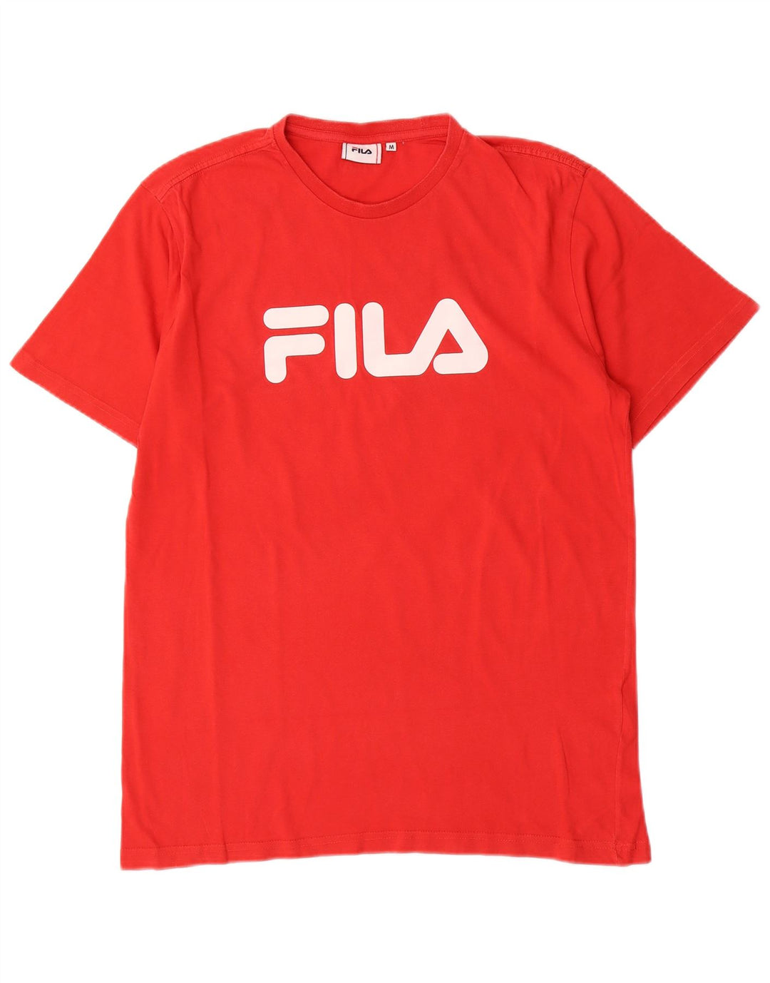 Fila Herren Grafik-T-Shirt-Oberteil aus mittelroter Baumwolle