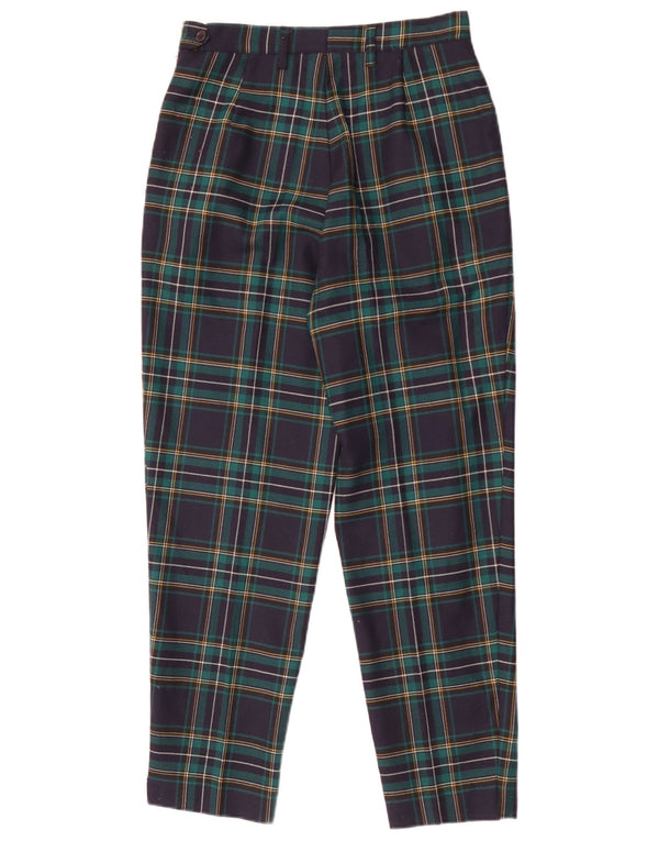 Gianni Abozzi Damen Tapered Anzughose IT 44 Medium W28 L27 Grün kariert