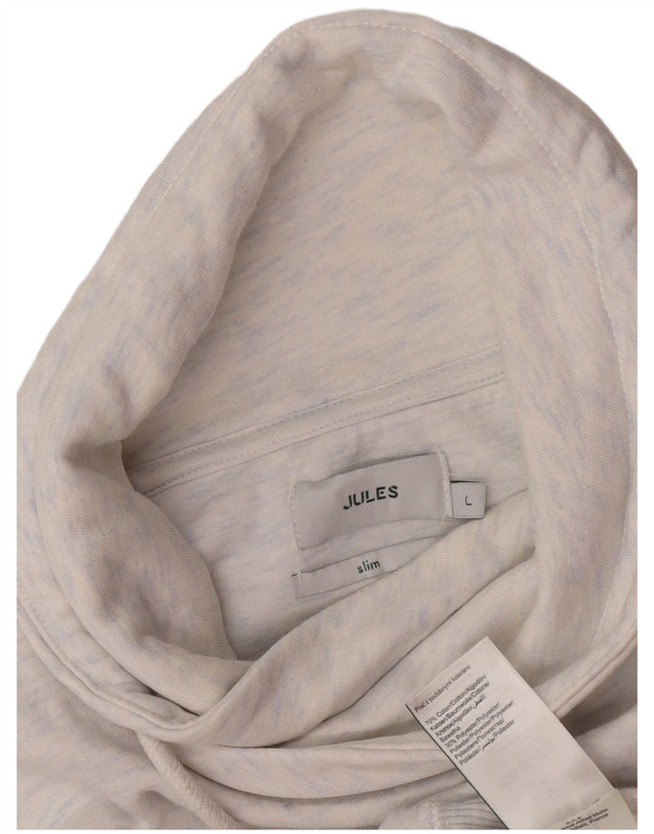 Jules Herren-Sweatshirt mit schmaler Passform, groß, grau gesprenkelte Baumwolle