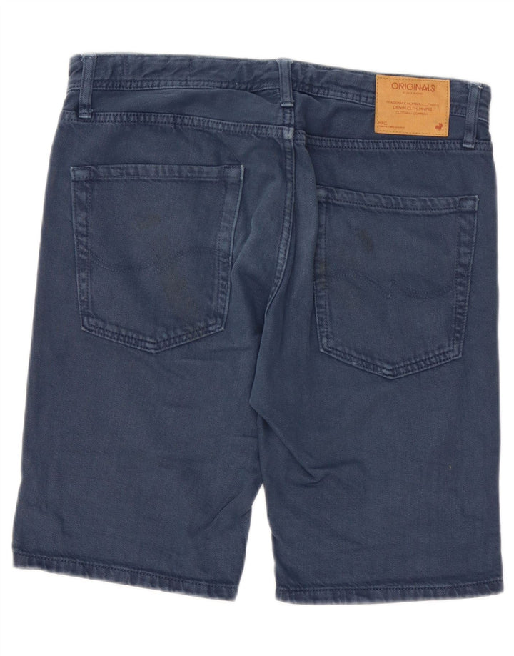 JACK & JONES Mens Regular Fit Denim Shorts Medium W30  Navy Blue Cotton