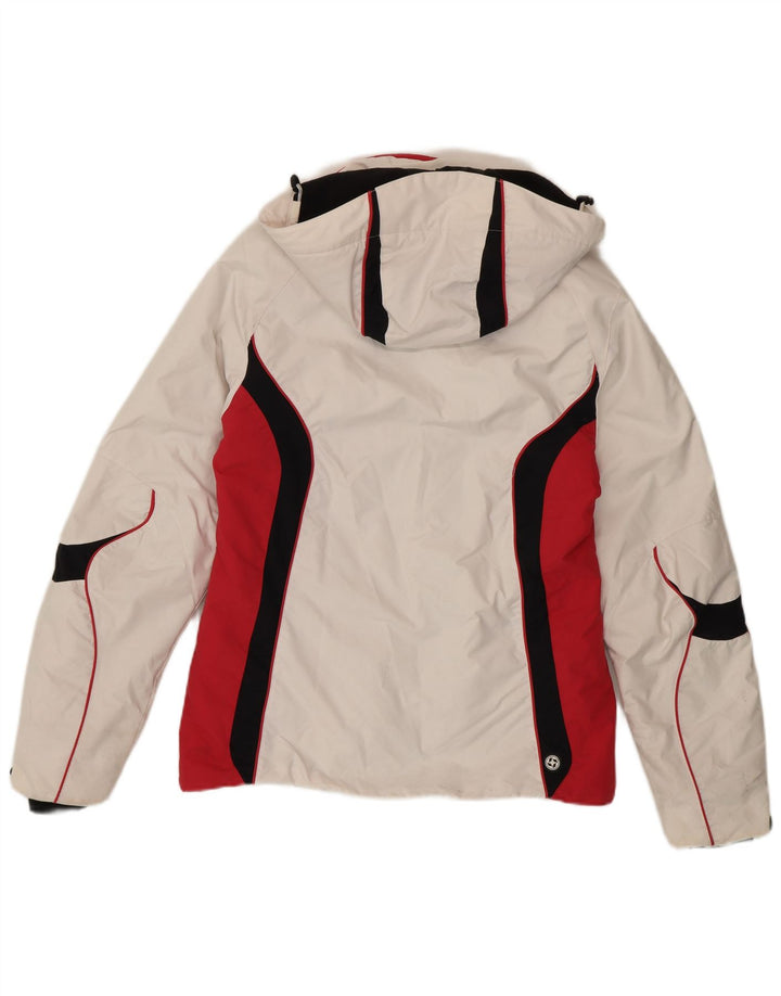 Colmar Damen Skijacke mit Kapuze IT 42 Mittelweiß Colourblock Sports