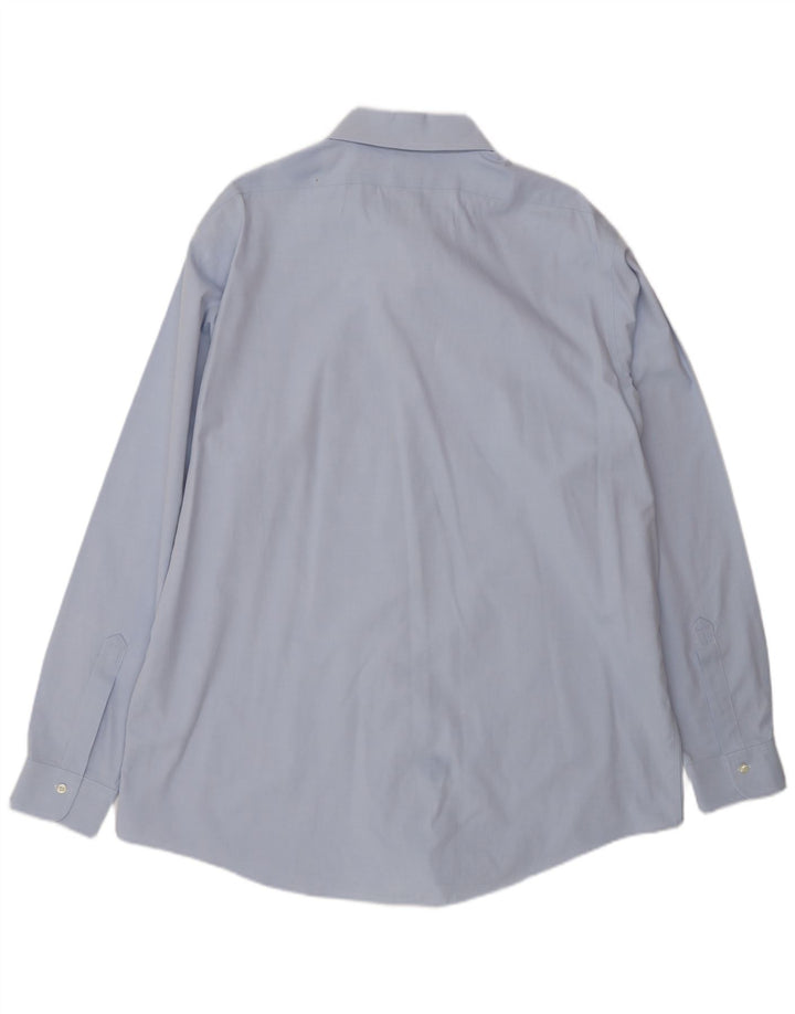 Brooks Brothers Herrenhemd Größe 18 2XL Blaue Baumwolle