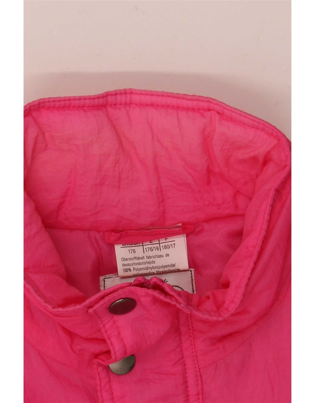 Vintage Skijacke für Mädchen mit Grafik, 15–16 Jahre, Rosa, Polyamid
