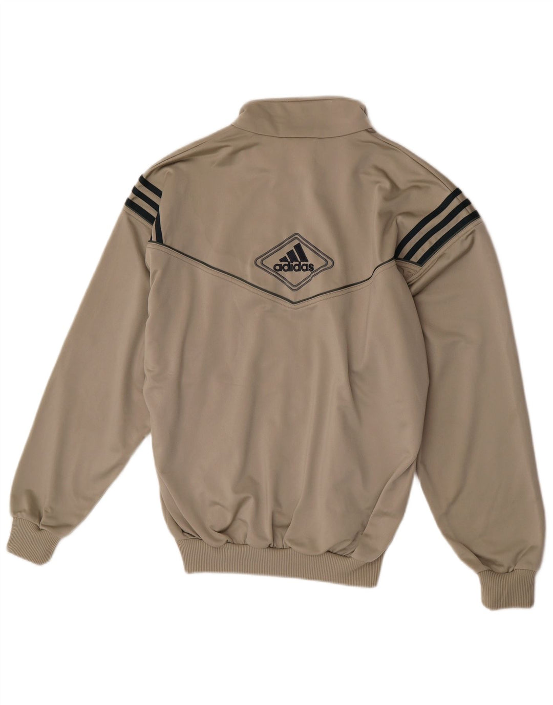 Adidas Herren-Trainingsanzug-Top-Jacke UK 38/40 Mittelgraues Colourblock-Polyester