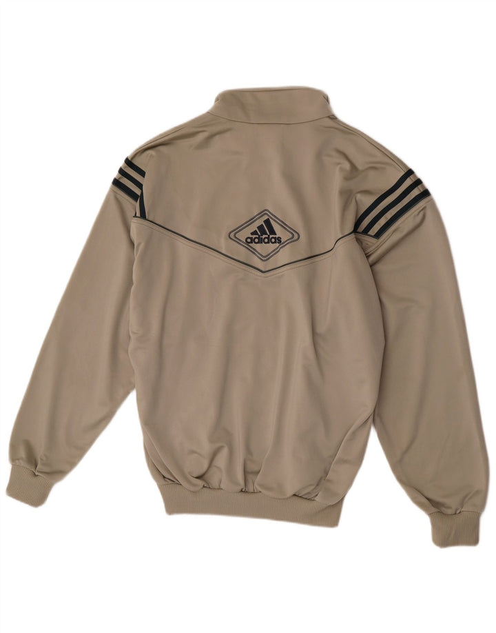 Adidas Herren-Trainingsanzug-Top-Jacke UK 38/40 Mittelgraues Colourblock-Polyester