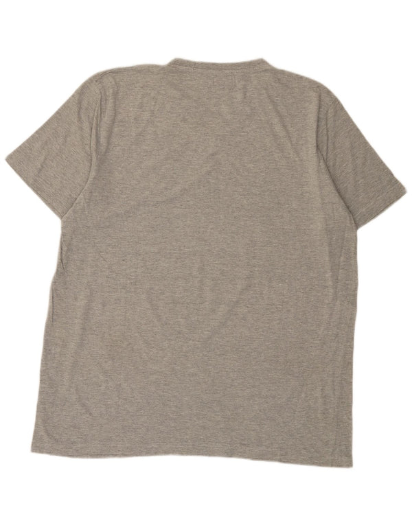 Kappa Herren T-Shirt Top 3XL Grau Baumwolle