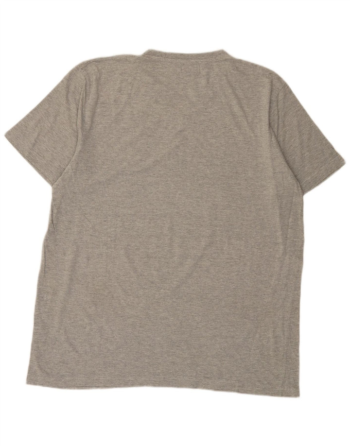 Kappa Herren T-Shirt Top 3XL Grau Baumwolle