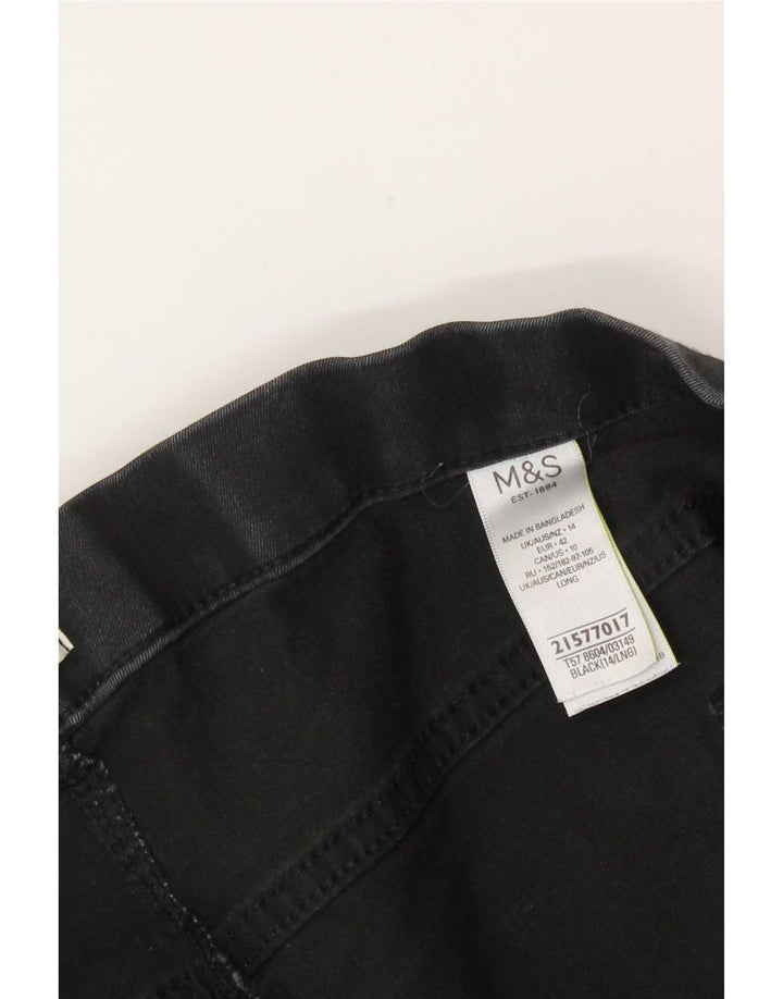 Marks & Spencer Damen Jegging-Jeans UK 14 Medium W30 L28 Schwarze Baumwolle