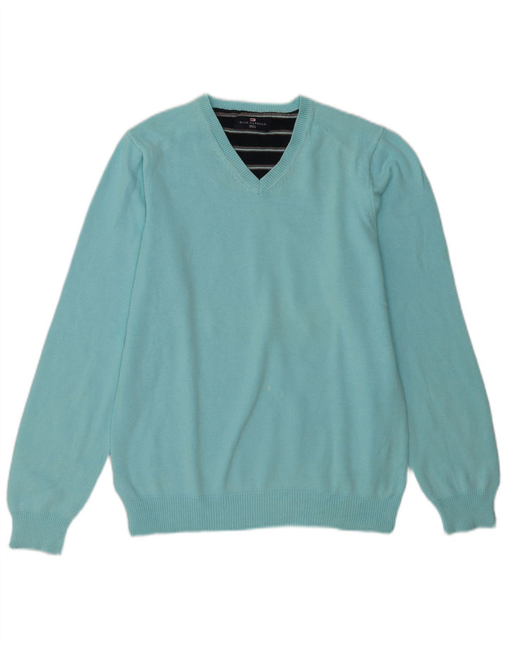 Marks & Spencer Herren Blue Harbor V-Ausschnitt Pullover Pullover Small Türkis