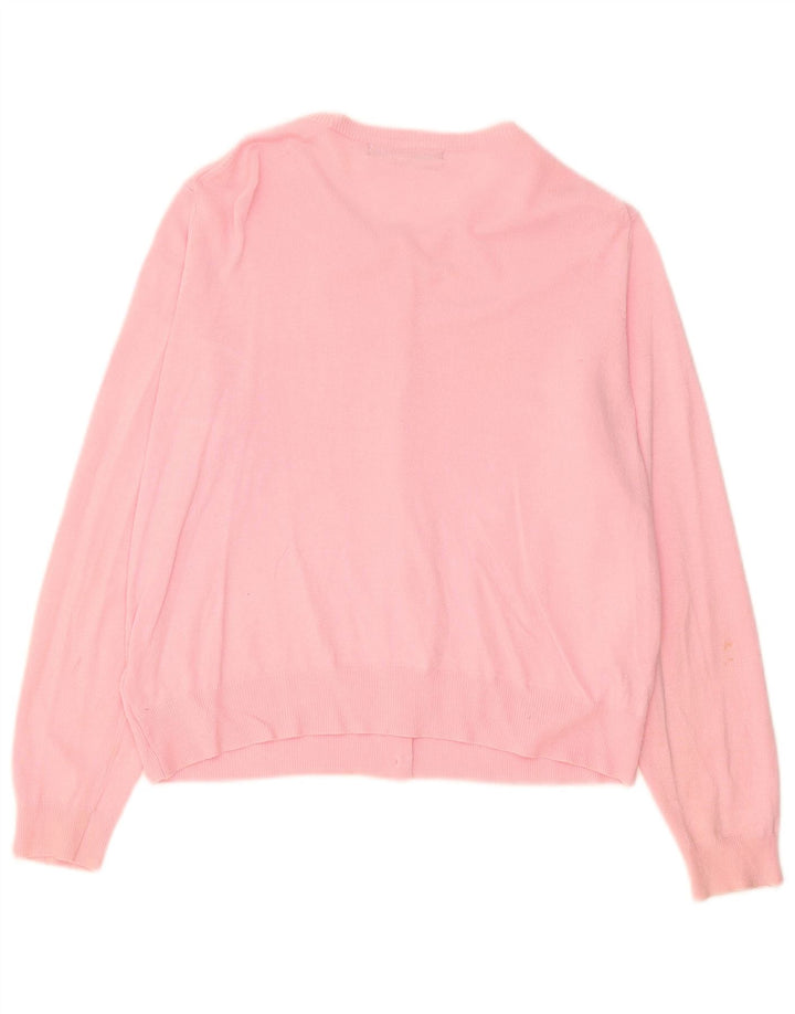 Marks & Spencer Damen-Cardigan-Pullover UK 14 Große rosa Viskose