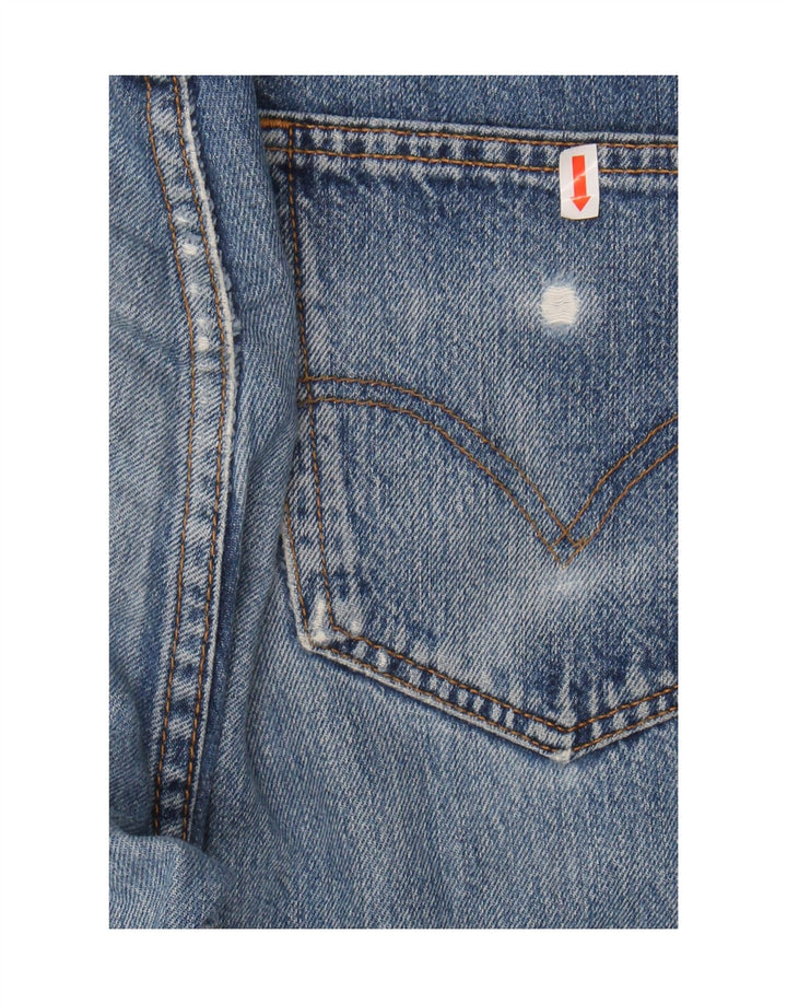 LEVI'S Mens 501 Straight Jeans W34 L28 Blue Cotton