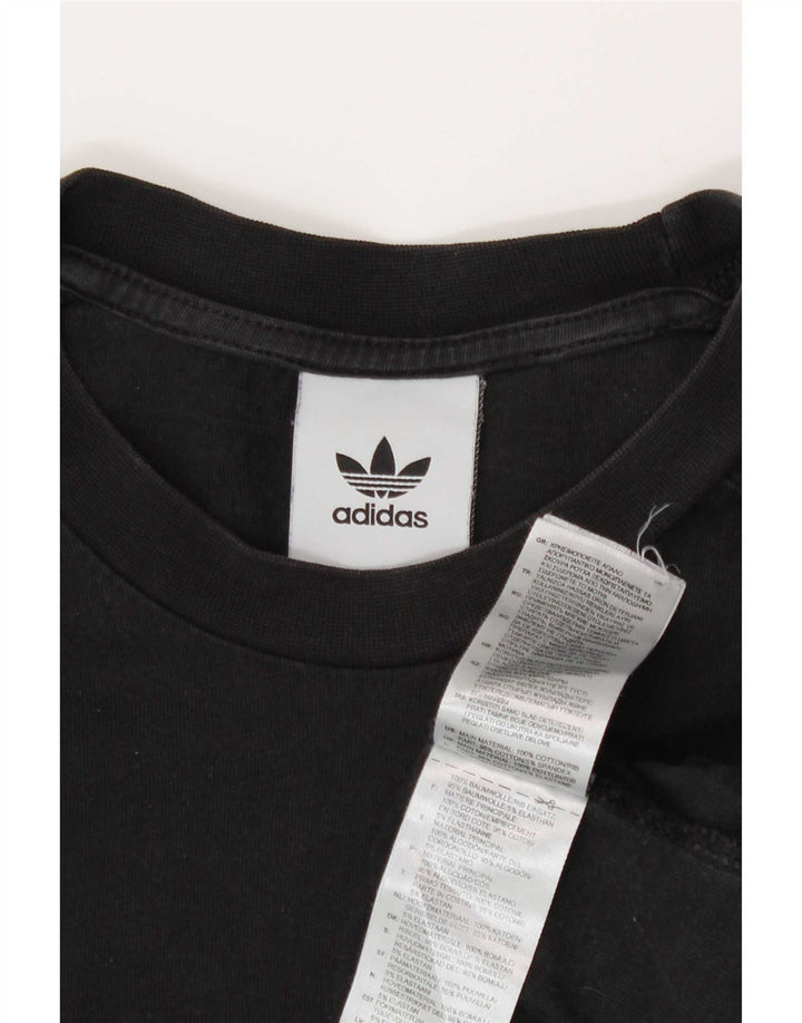 Adidas Herren Top Langarm Small Schwarz Baumwolle