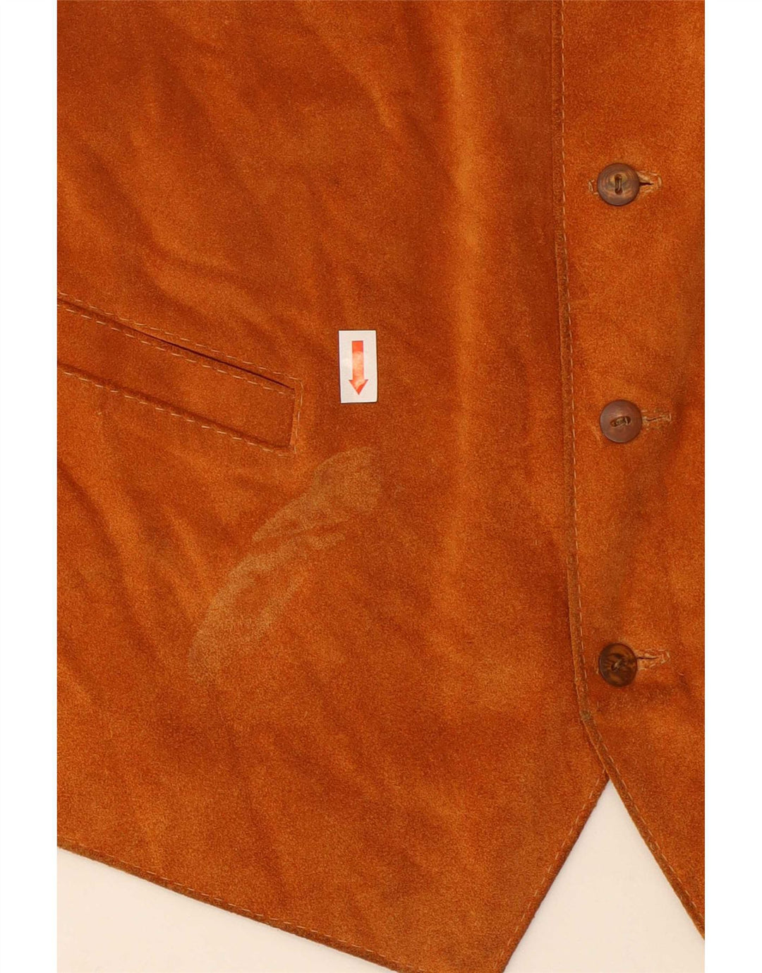 Vintage Herren Wildlederweste Klein Braun