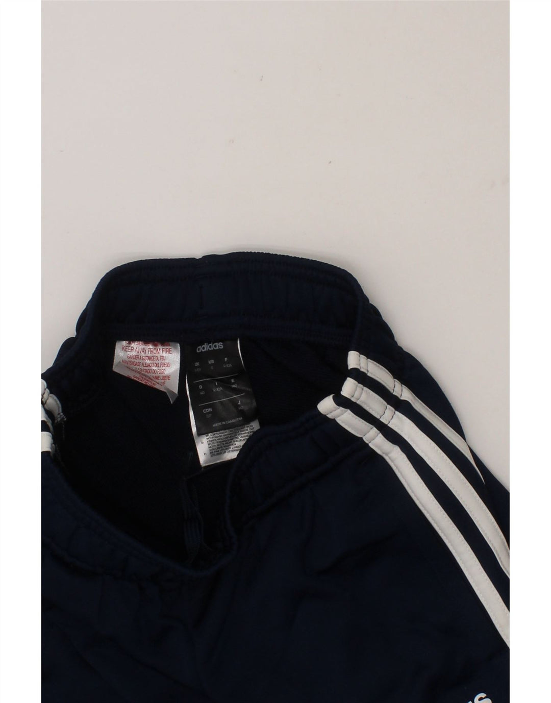 ADIDAS Boys Tracksuit Trousers Joggers 9-10 Years Navy Blue Polyester Vintage Adidas and Second-Hand Adidas from Messina Hembry 
