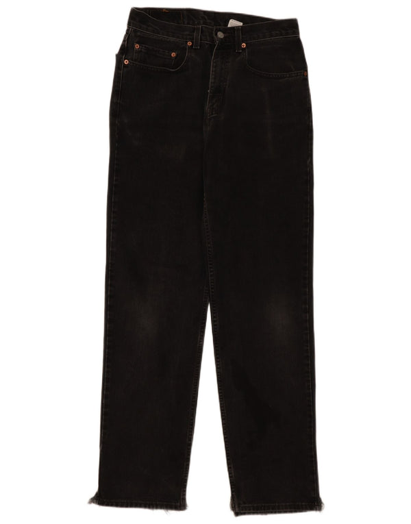 Levi's Damen 550 Relaxed Fit Straight Jeans W31 L34 Schwarze Baumwolle