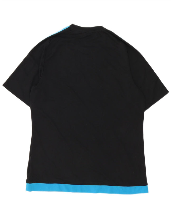 Adidas Herren Climalite T-Shirt Top Large Schwarz Colourblock Polyester