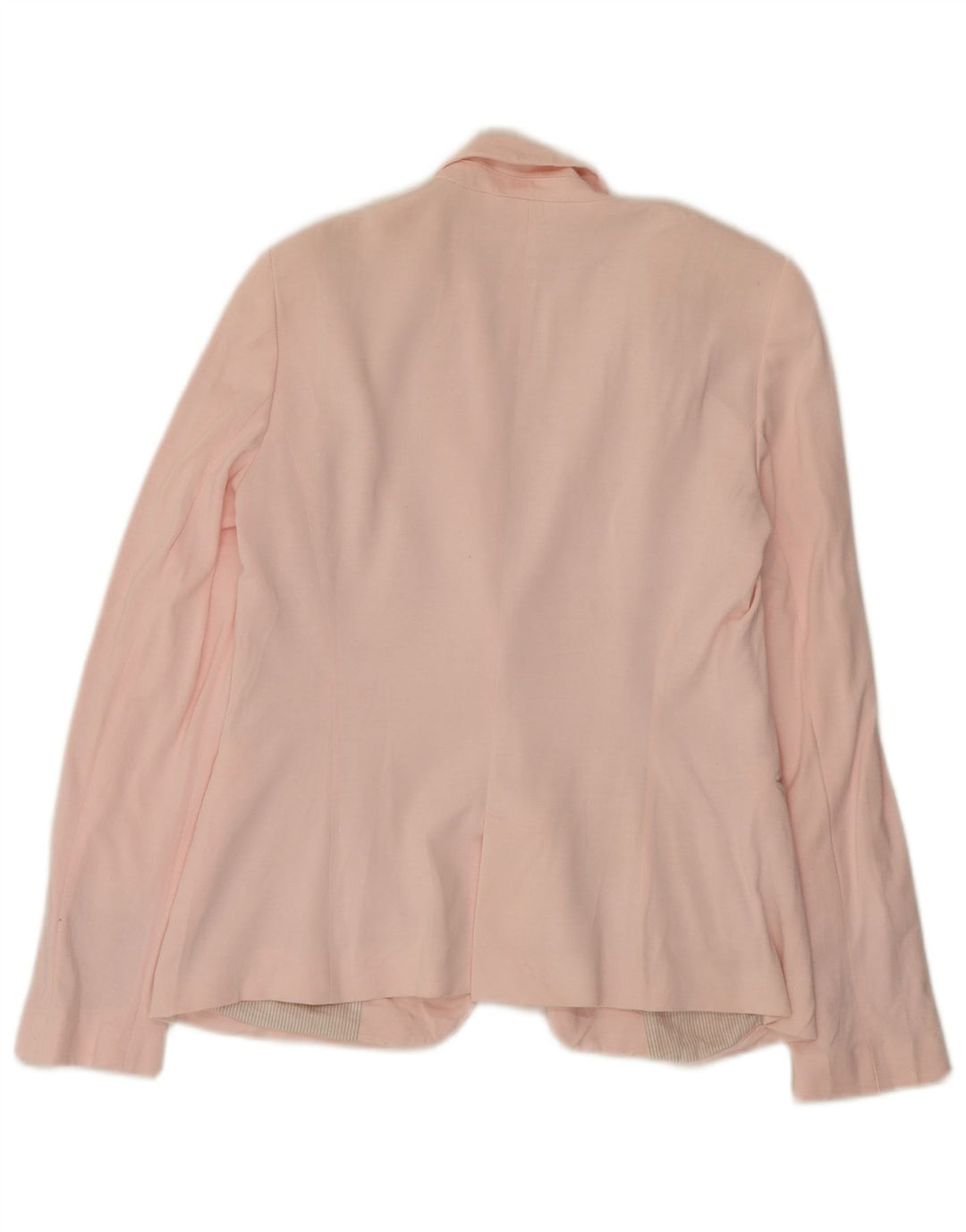 Zara Damen 1-Knopf-Blazerjacke UK 14 Große rosa Viskose