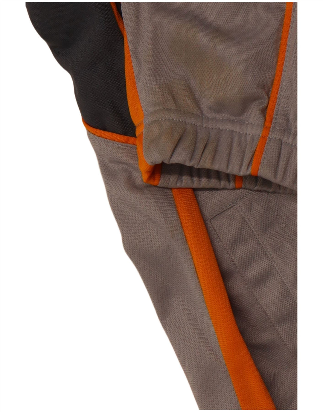 BRUGI Herren-Trainingsanzugoberteil, mittelgraues Farbblock-Polyester