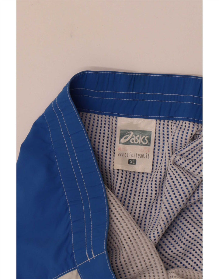 Asics Herren Graphic Chino Shorts XL W36 Blau Colourblock Polyamid