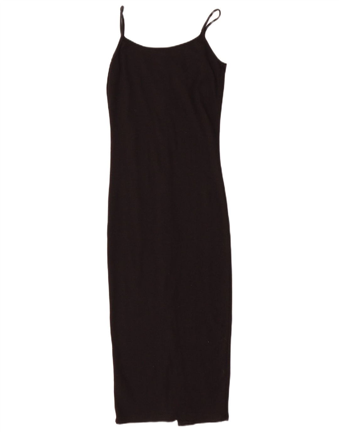 Vintage Damen Ärmelloses, figurbetontes Kleid UK 8 Small Schwarz