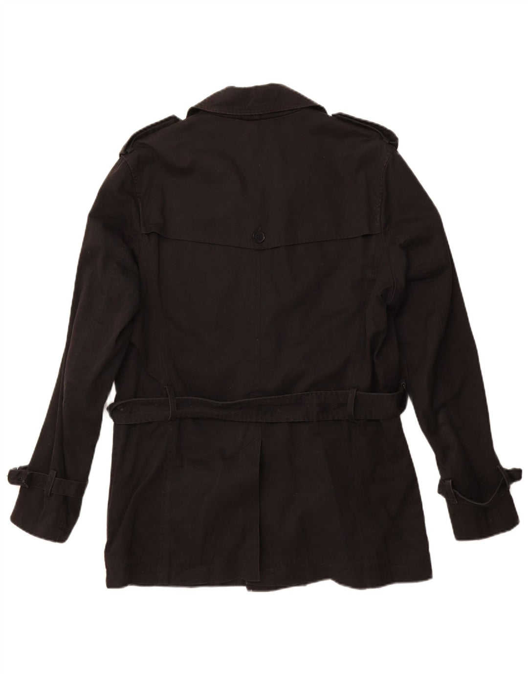 Moschino Herren Pea Coat UK 42 XL Schwarz Baumwolle