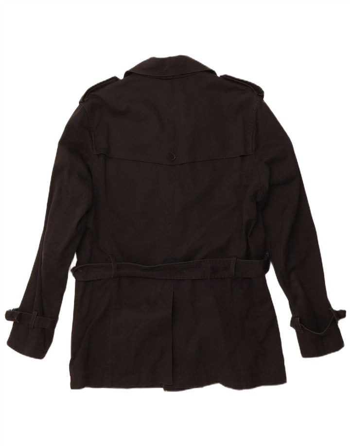 Moschino Herren Pea Coat UK 42 XL Schwarz Baumwolle