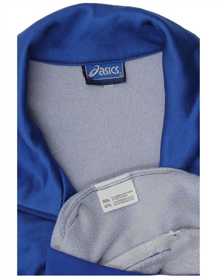 Asics Herren Graphic Trainingsanzug Top Jacke Mittelblaues Polyamid