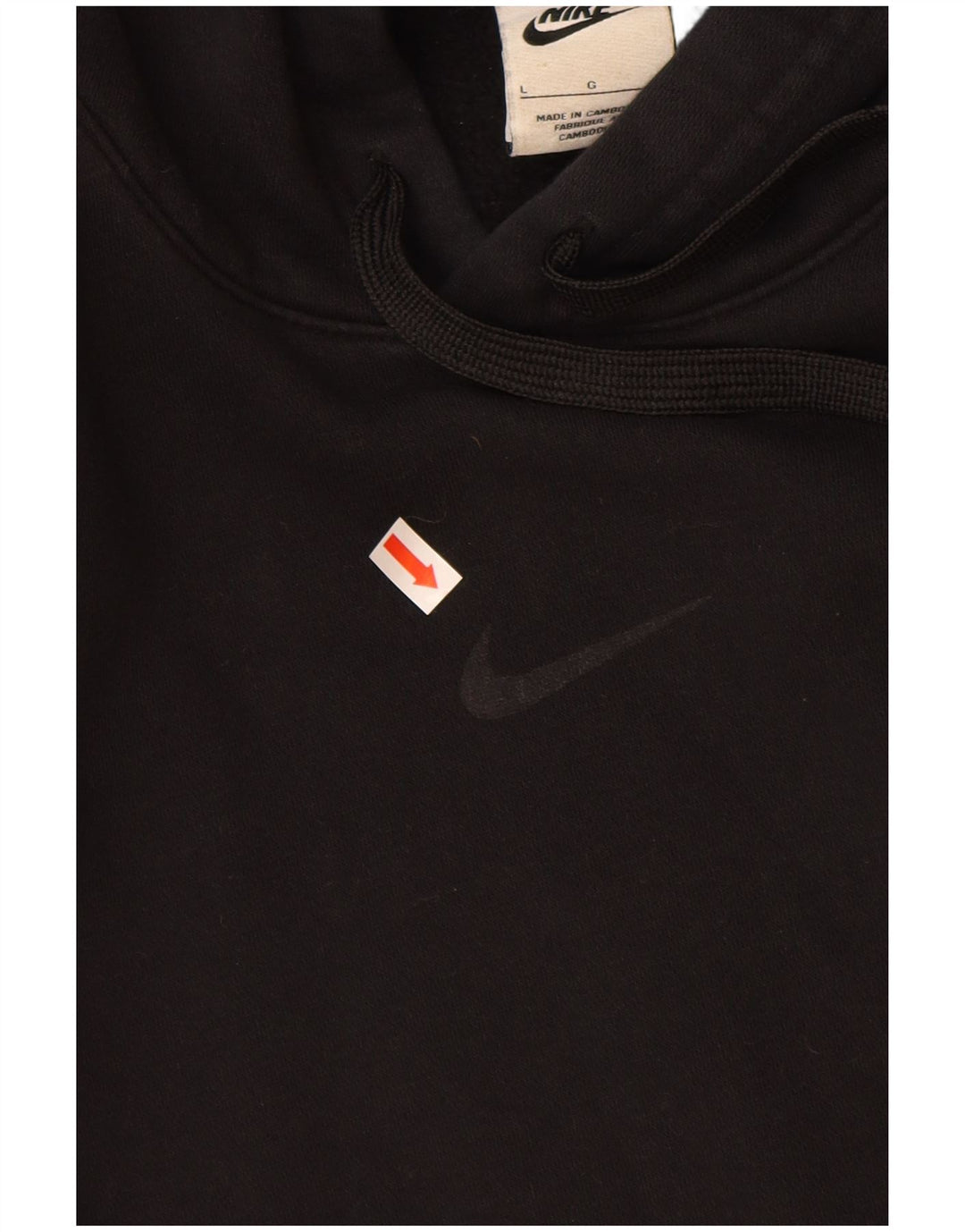 NIKE Herren-Kapuzenpullover mit Grafik, groß, aus schwarzer Baumwolle
