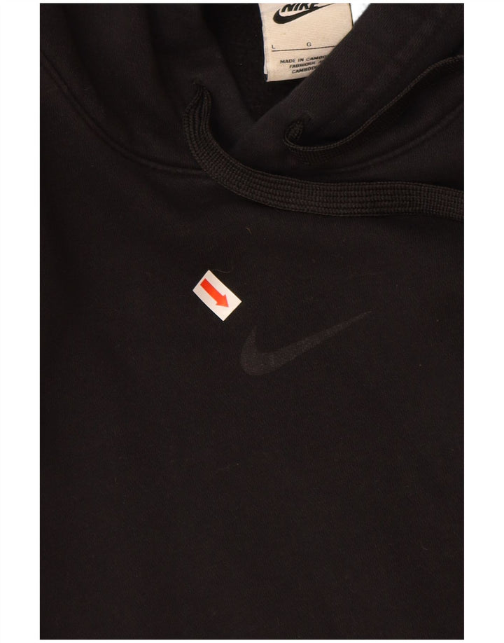 NIKE Herren-Kapuzenpullover mit Grafik, groß, aus schwarzer Baumwolle