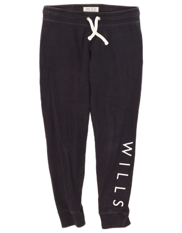 Jack Wills Damen-Trainingsanzug-Hose mit grafischem Muster, Größe M, Marineblau, UK 12