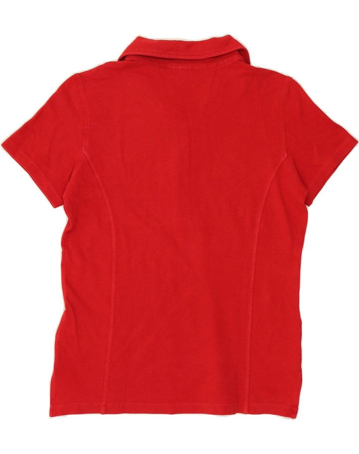 NAPAPIJRI Womens Polo Shirt UK 14 Medium Red Cotton Vintage Napapijri and Second-Hand Napapijri from Messina Hembry 