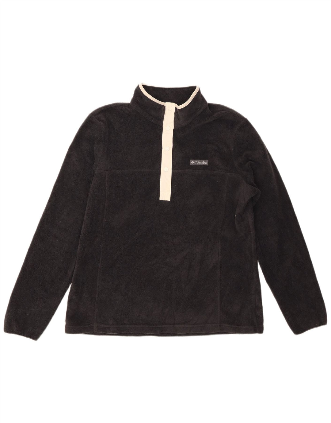 COLUMBIA Damen-Fleecepullover mit Knopfkragen, UK 16, Größe L, grau, Polyester