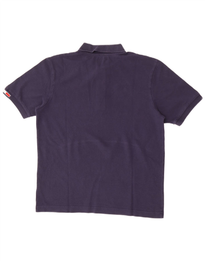 Kappa Herren-Poloshirt, mittelmarineblaue Baumwolle
