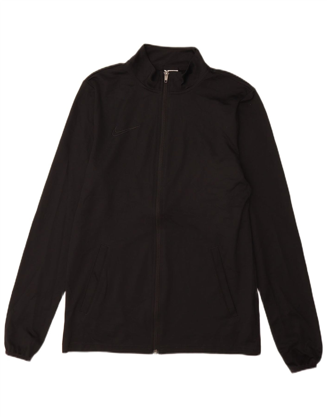 Nike Damen Dri Fit Trainingsanzug Top Jacke UK 14 Medium Schwarz Polyester