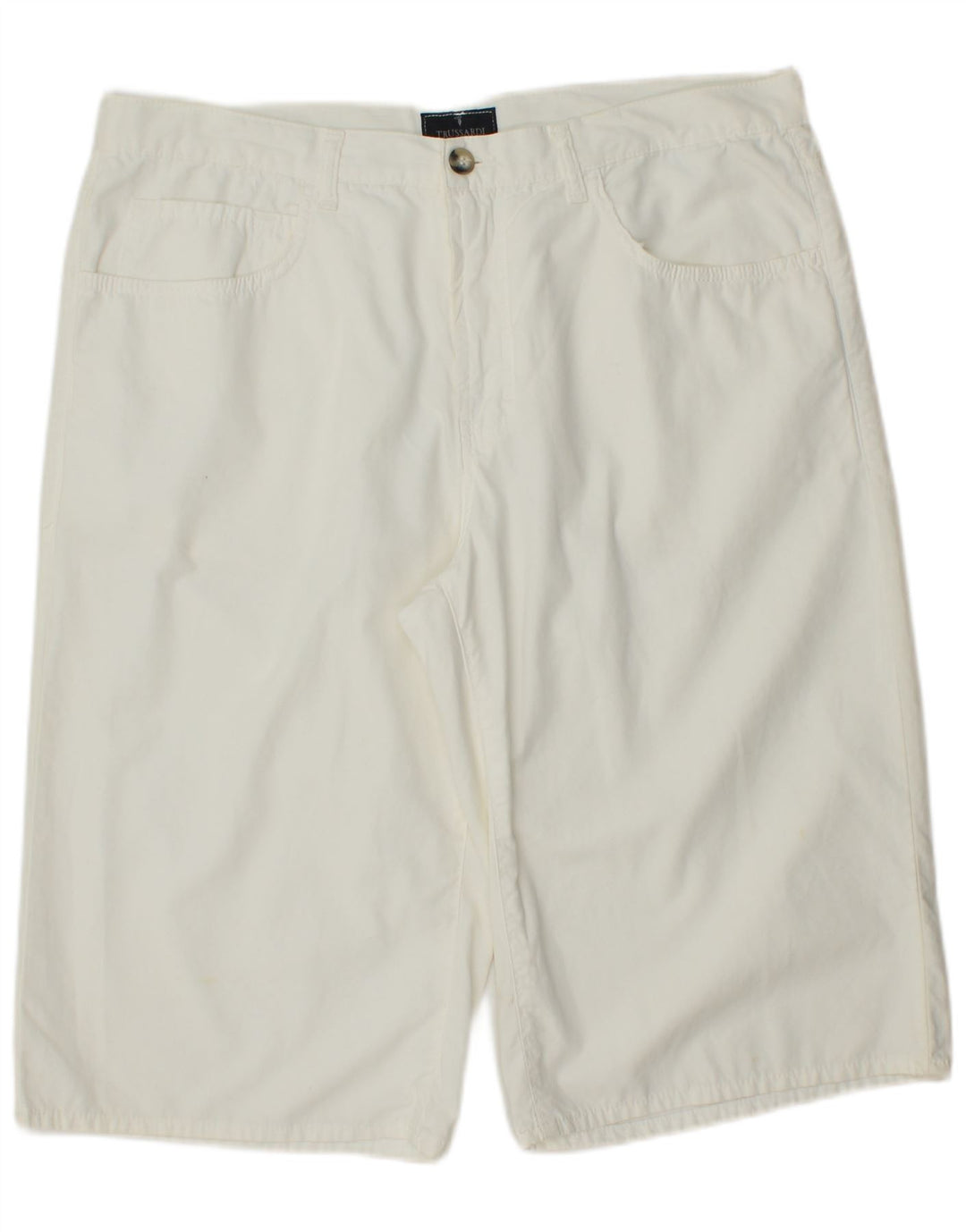 TRUSSARDI Herren Freizeitshorts IT 56 3XL W36 Weiße Baumwolle