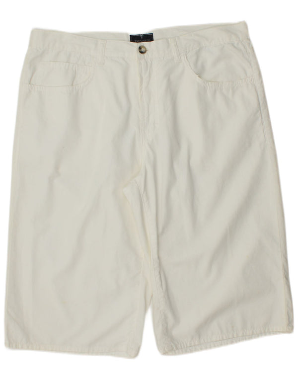 TRUSSARDI Herren Freizeitshorts IT 56 3XL W36 Weiße Baumwolle
