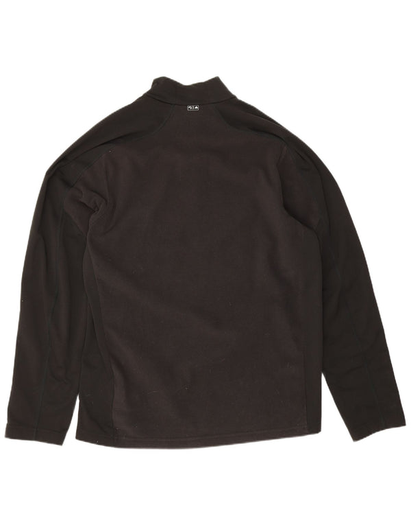 Adidas Herren Fleecepullover mit Reißverschluss, UK 46/48 XL, schwarzes Polyester