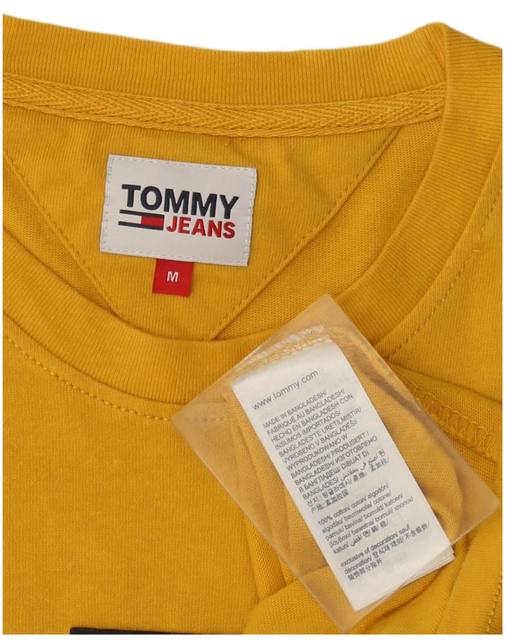 Tommy Hilfiger Herren-T-Shirt mit Grafik, mittelgelbe Baumwolle