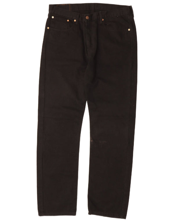 Levi's Herren 751 Straight Jeans W38 L34 Schwarze Baumwolle