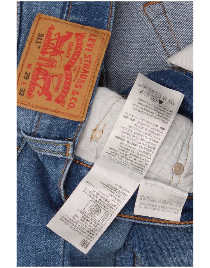 Levi's Herren 511 Slim Jeans W29 L32 Blaue Baumwolle